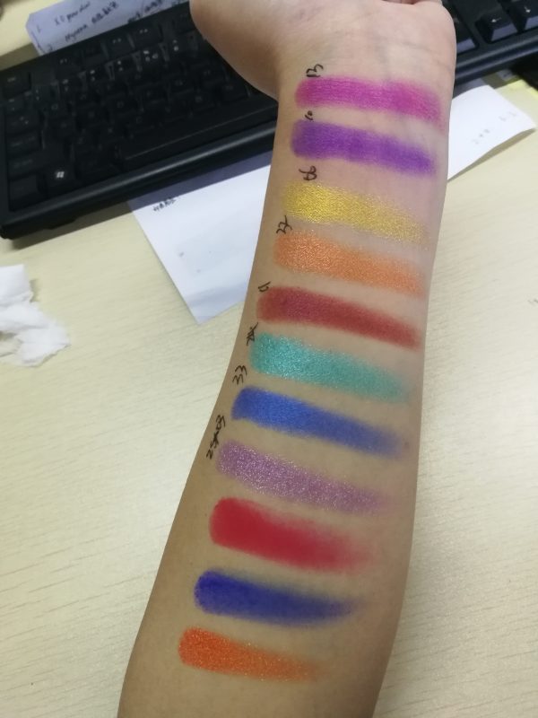 eyeshadow swatches