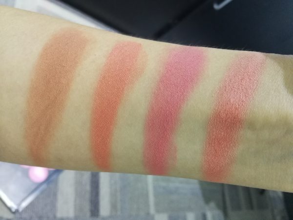 blush color swatches
