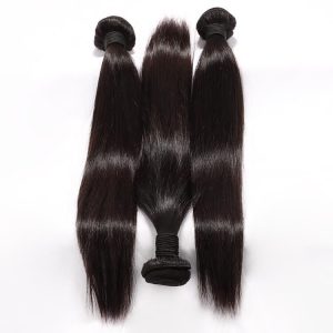 Qiking Beauty Hair 4 Bundles Peruvian Straight Virgin Human Hair Extensions