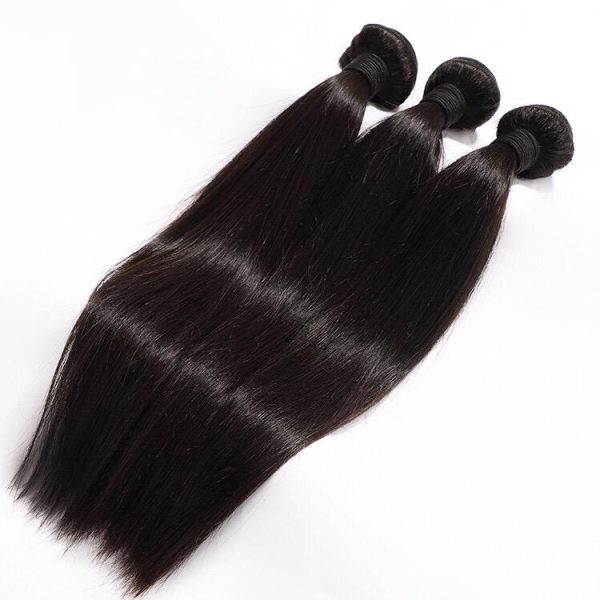 Qiking Beauty Hair 4 Bundles Peruvian Straight Virgin Human Hair Extensions