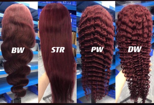 burgundy wig