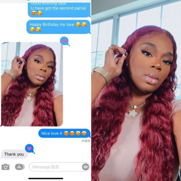 burgundy wig