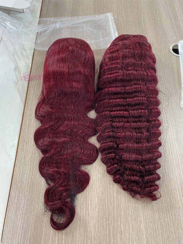 burgundy wig